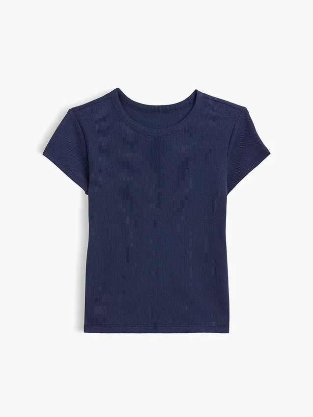 Kinder-T-Shirt aus Rippstrick