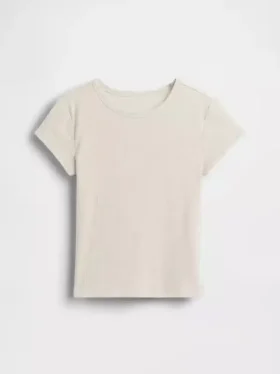 Kinder-T-Shirt aus Rippstrick