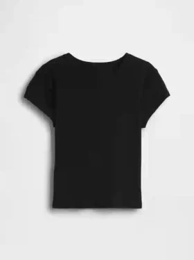 Kinder-T-Shirt aus Rippstrick