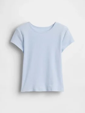 Kinder-T-Shirt aus Rippstrick