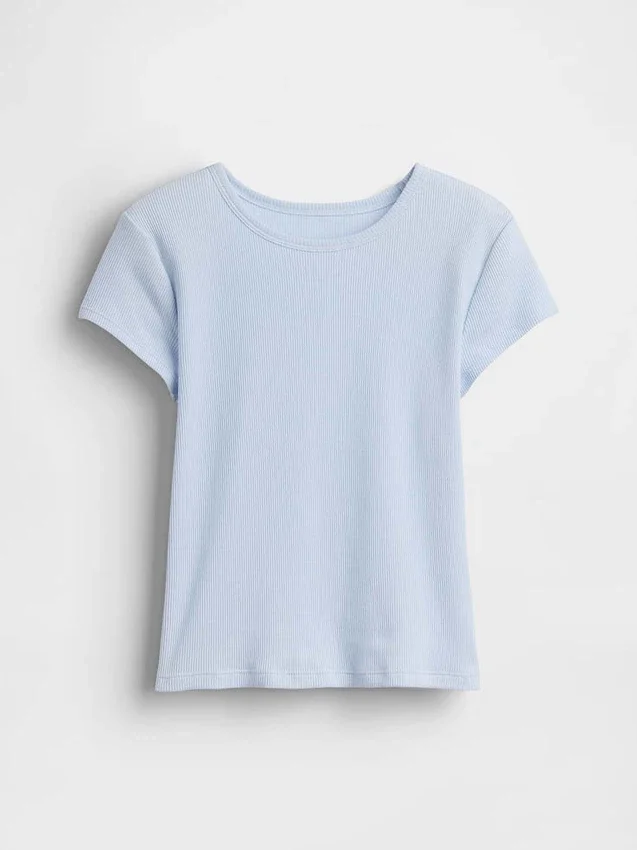 Kinder-T-Shirt aus Rippstrick