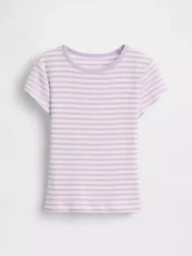 Kinder-T-Shirt aus Rippstrick