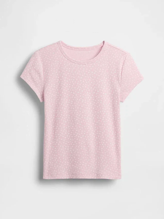 Kinder-T-Shirt aus Rippstrick