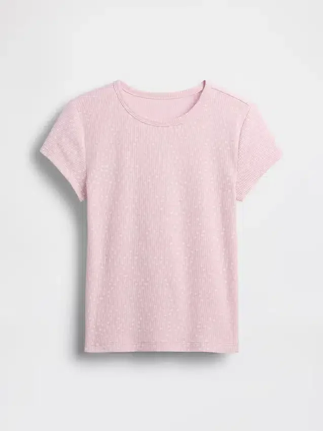 Kinder-T-Shirt aus Rippstrick