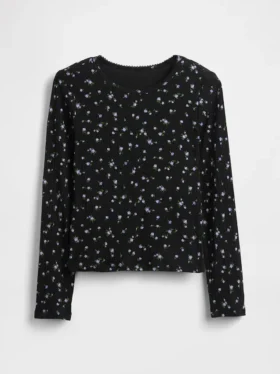 Kinder-T-Shirt aus Rippstrick