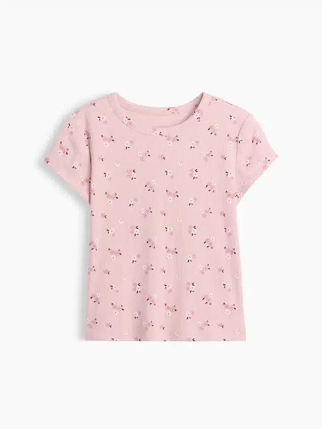 Kinder-T-Shirt aus Rippstrick