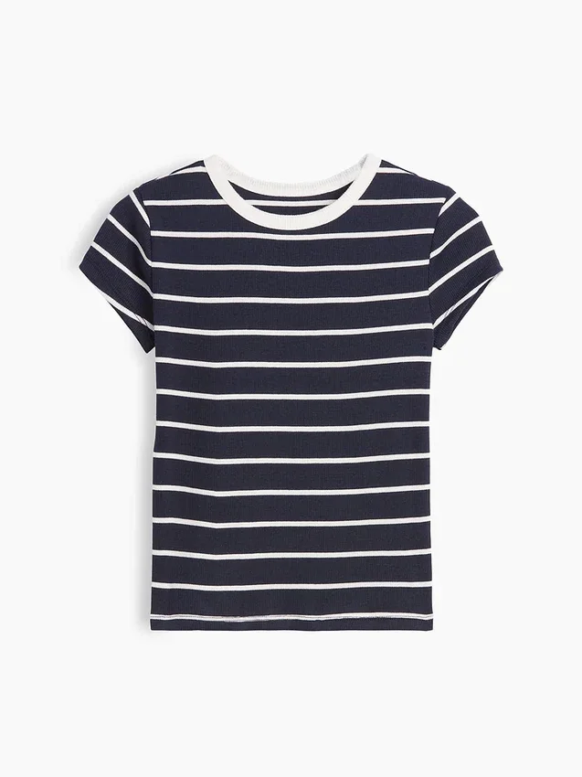 Kinder-T-Shirt aus Rippstrick