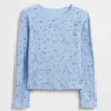Kinder-T-Shirt aus Rippstrick