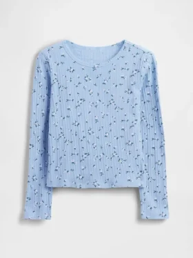 Kinder-T-Shirt aus Rippstrick