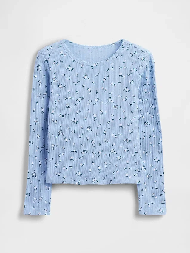 Kinder-T-Shirt aus Rippstrick
