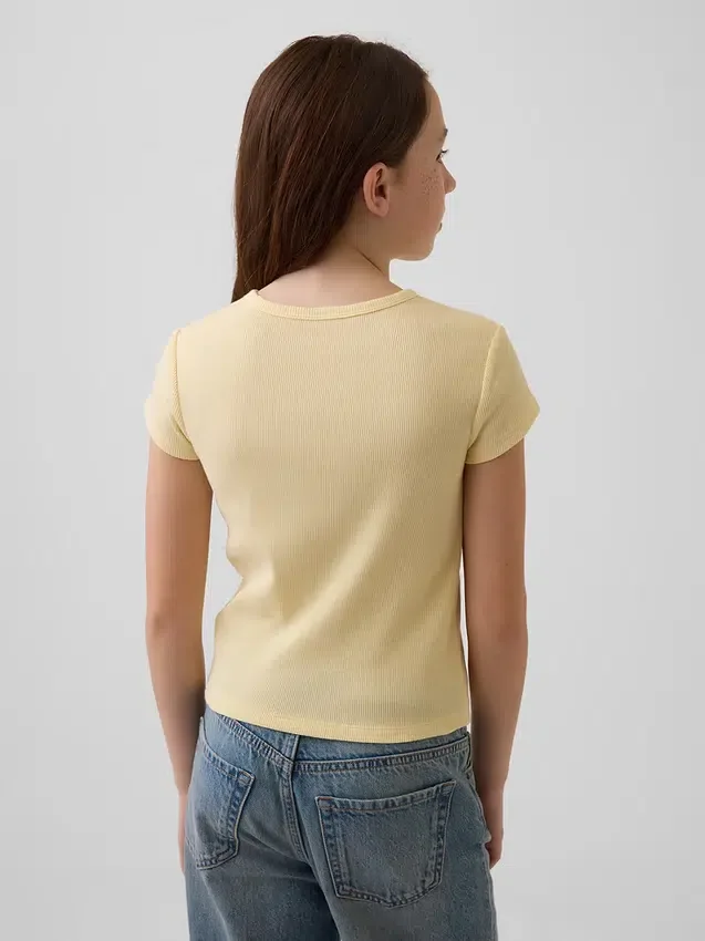 Kinder-T-Shirt aus Rippstrick