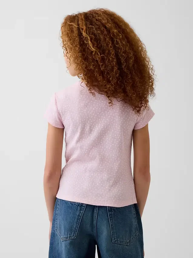 Kinder-T-Shirt aus Rippstrick