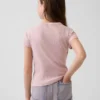 Kinder-T-Shirt aus Rippstrick