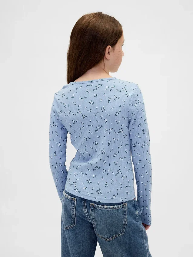 Kinder-T-Shirt aus Rippstrick