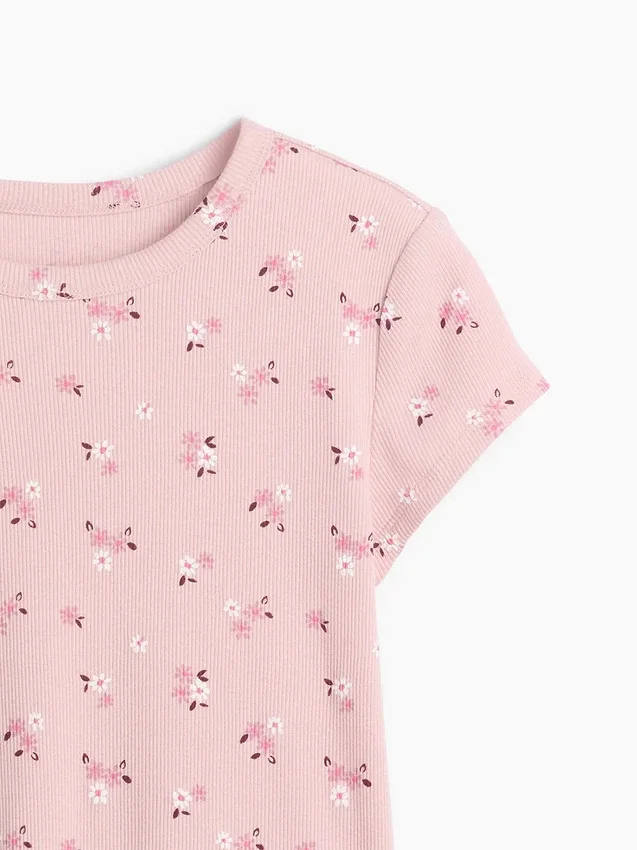 Kinder-T-Shirt aus Rippstrick