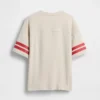 Kinder-T-Shirt aus schwerem Baumwolljersey in Oversize-Passform mit Logo-Naht