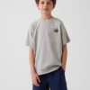 Kinder-T-Shirt aus schwerem, locker sitzendem Stoff mit Gap Logo