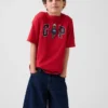 Kinder-T-Shirt aus schwerem, locker sitzendem Stoff mit Gap Logo