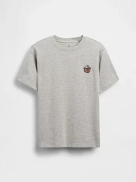 Kinder-T-Shirt aus schwerem, locker sitzendem Stoff mit Gap Logo