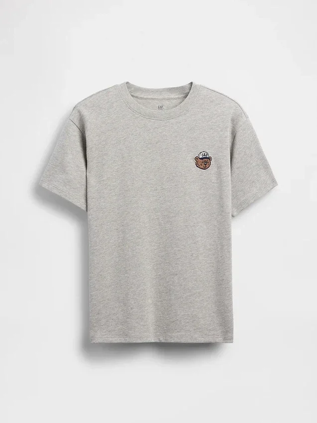 Kinder-T-Shirt aus schwerem, locker sitzendem Stoff mit Gap Logo