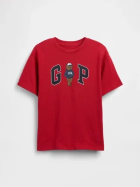 Kinder-T-Shirt aus schwerem, locker sitzendem Stoff mit Gap Logo