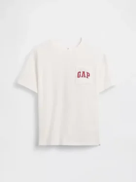 Kinder-T-Shirt aus schwerem, locker sitzendem Stoff mit Gap Logo