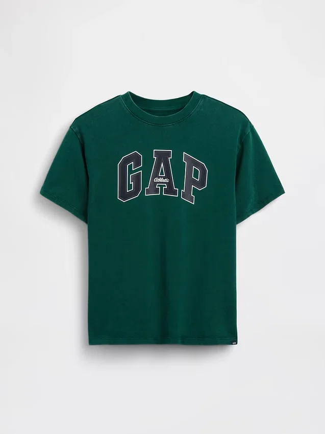 Kinder-T-Shirt aus schwerem, locker sitzendem Stoff mit Gap Logo