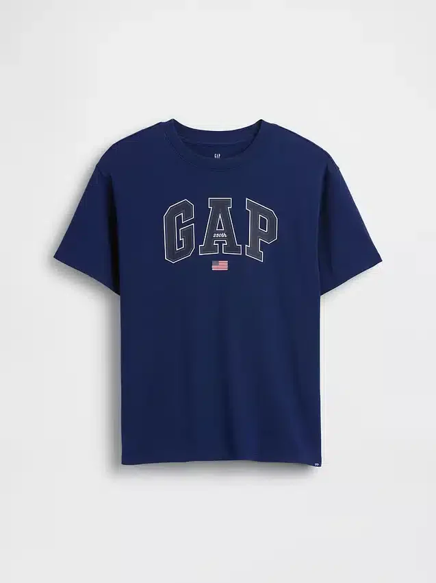 Kinder-T-Shirt aus schwerem, locker sitzendem Stoff mit Gap Logo