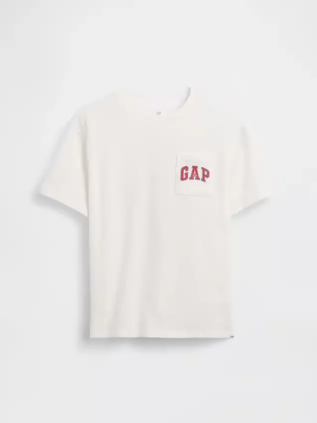 Kinder-T-Shirt aus schwerem, locker sitzendem Stoff mit Gap Logo