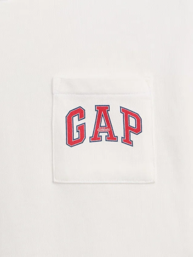 Kinder-T-Shirt aus schwerem, locker sitzendem Stoff mit Gap Logo