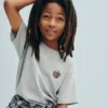 Kinder-T-Shirt aus schwerem, locker sitzendem Stoff mit Gap Logo