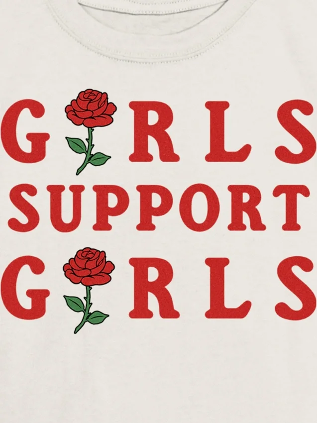 Kinder-T-Shirt für Mädchen mit „Support Girls“-Motiv