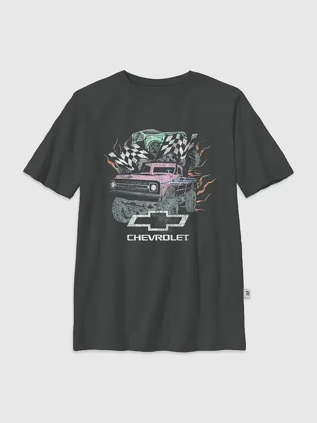 Kinder-T-Shirt „General Motors Pastel Trucks“ mit übergroßem Grafikdruck