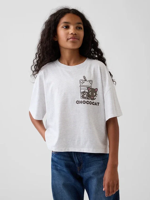Kinder-T-Shirt „Hello Kitty“ im Oversize-Box-Schnitt