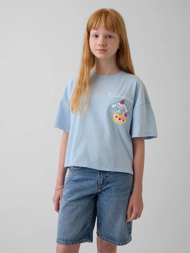 Kinder-T-Shirt „Hello Kitty“ im Oversize-Box-Schnitt