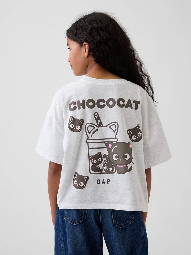 Kinder-T-Shirt „Hello Kitty“ im Oversize-Box-Schnitt