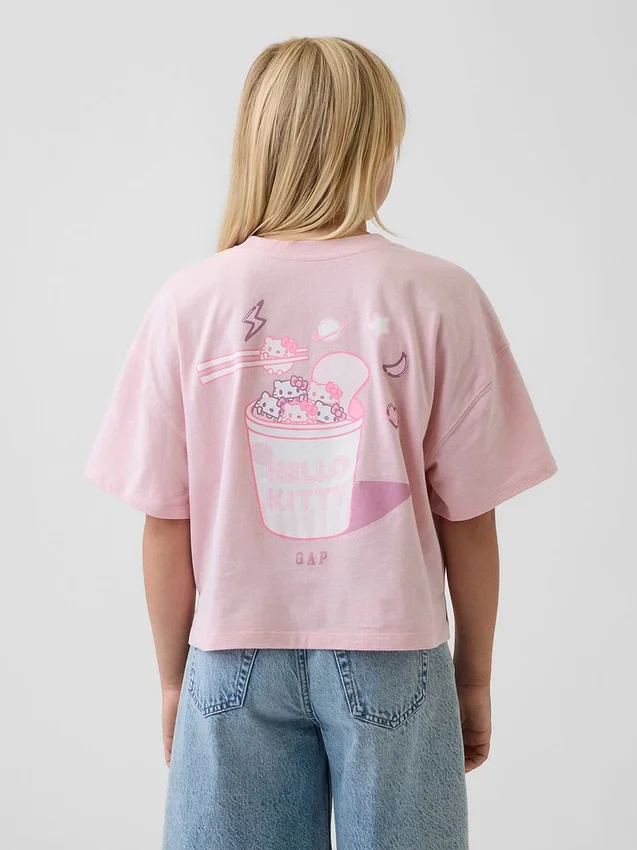 Kinder-T-Shirt „Hello Kitty“ im Oversize-Box-Schnitt