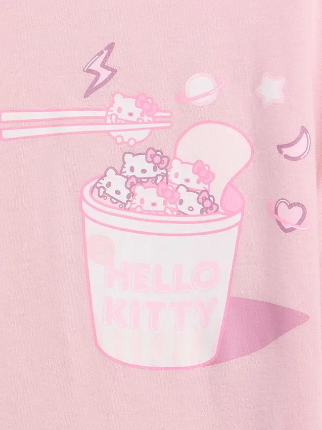 Kinder-T-Shirt „Hello Kitty“ im Oversize-Box-Schnitt