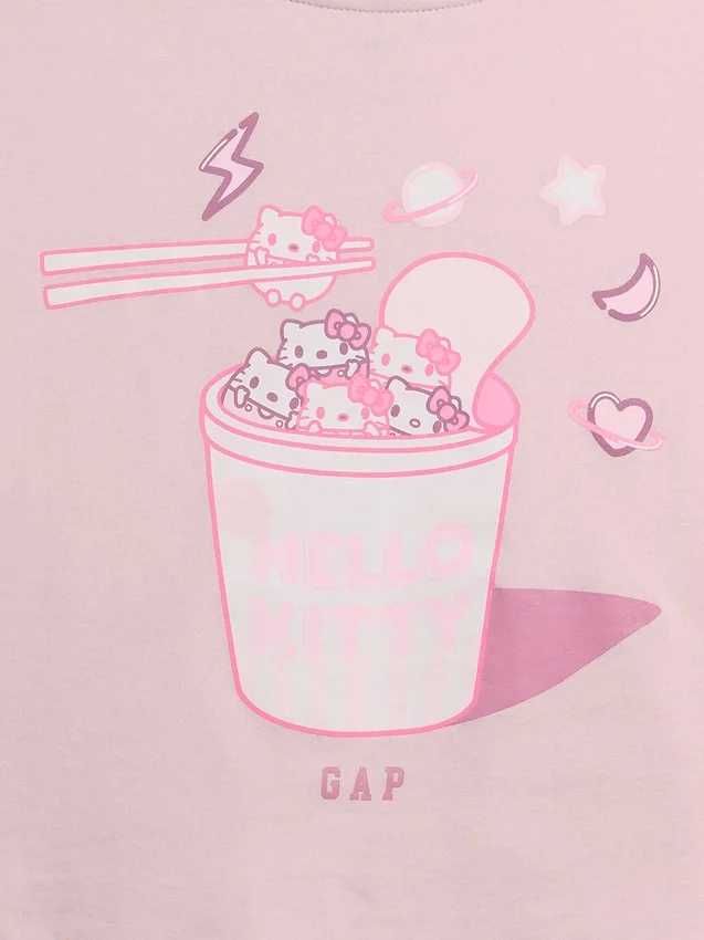 Kinder-T-Shirt „Hello Kitty“ im Oversize-Box-Schnitt