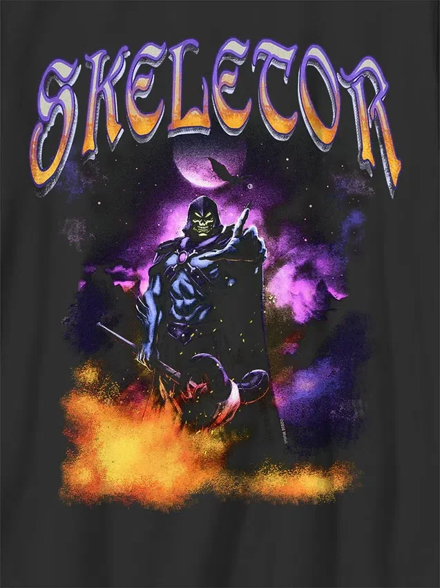 Kinder-T-Shirt „Masters of the Universe“ mit Skeletor-Nacht-Motiv