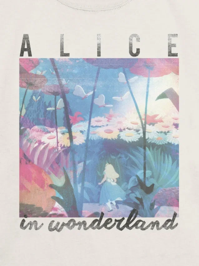 Kinder-T-Shirt mit „Alice im Wunderland“-Motiv