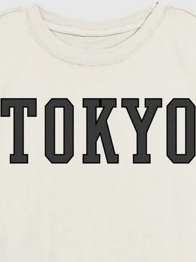 Kinder-T-Shirt mit auffälligem „Tokyo“-Motiv