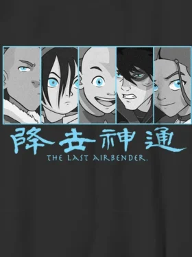 Kinder-T-Shirt mit „Avatar – Der Herr der Elemente“-Panel-Gruppen-Grafik