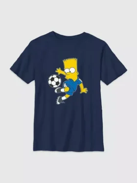 Kinder-T-Shirt mit Bart Simpson im Fußball-Design