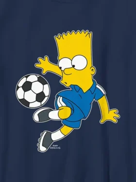 Kinder-T-Shirt mit Bart Simpson im Fußball-Design
