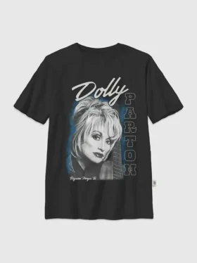 Kinder-T-Shirt mit übergroßem „Dolly Parton Guitar Portrait“-Motiv