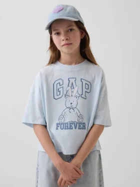 Kinder-T-Shirt mit übergroßem Logo-Aufdruck
