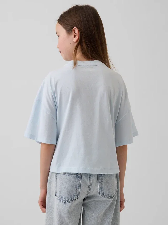 Kinder-T-Shirt mit übergroßem Logo-Aufdruck
