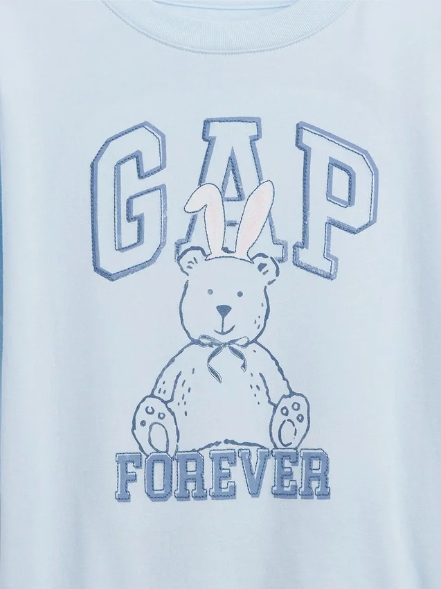 Kinder-T-Shirt mit übergroßem Logo-Aufdruck