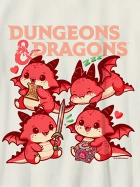Kinder-T-Shirt mit „Dungeons & Dragons“-Chibi-Motiv
